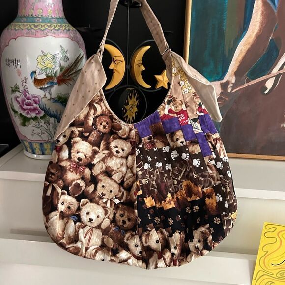 Patchwork Teddy Bear Tote Bag - Picture 6 of 16